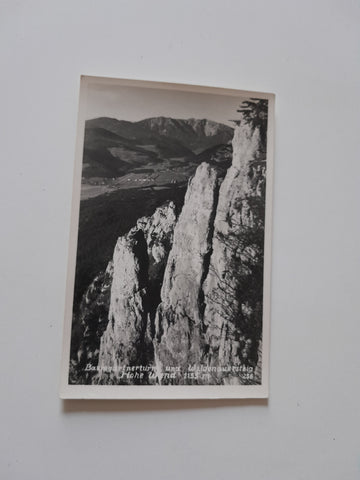 AK Baumgartnerturm und Wildenauersteig. Hohe Wand. (1949)