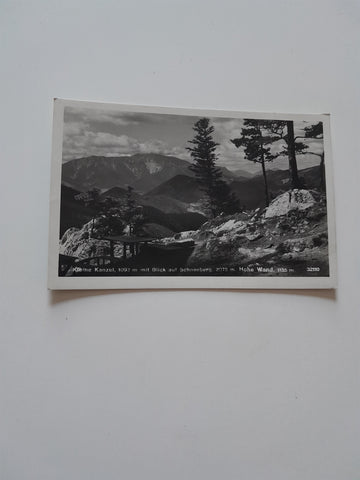 AK Kleine Kanzel mit Blick auf Schneeberg. Hohe Wand. (1935)
