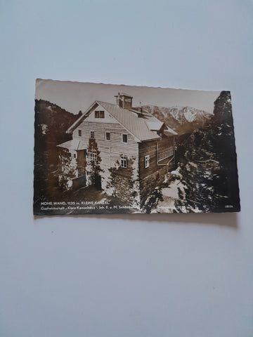 AK Hohe Wand. Kleine Kanzel. Gastwirtschaft Klein Kanzelhaus. Inh.. F. u. M. Schönthaler. (1957)