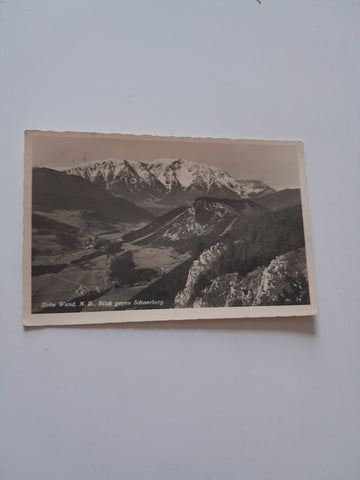AK Hohe Wand. Blick gegen Schneeberg.