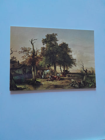 AK Scheuchenstein - Miesenbach. Gauermann-Museum. Viehweide unter Bäumen.