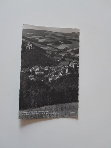 AK Kirchschlag in der Buckligen Welt mit Burgruine. (1963)