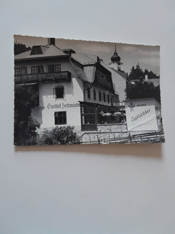AK Mariahilfberg b. Gutenstein. Gasthof Zechmeister mit Wallfahrtskirche.