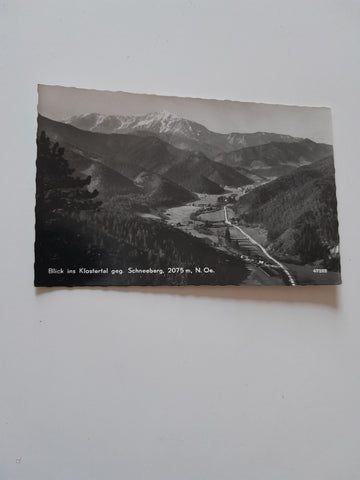 AK Blick ins Klostertal gegen Schneeberg. (1959)