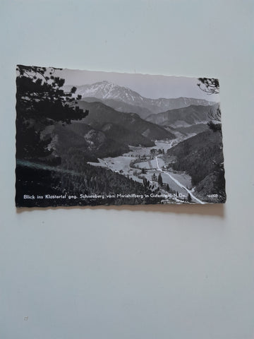 AK Blick ins Klostertal geg. Schneeberg vom Mariahilfberg in Gutenstein.