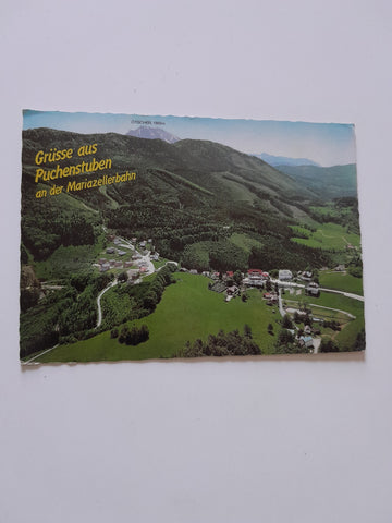AK Grüsse aus Puchenstuben an der Mariazellerbahn.