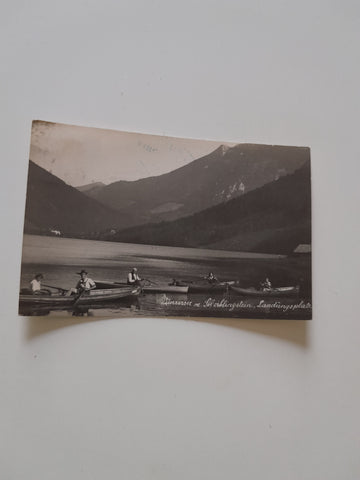 AK Lunzersee m. Scheiblingstein Landungsplatz.