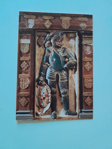 AK Gresten. Pfarrkirche Figürlicher Grabstein des Johann Friedrich von Zinsendorf.