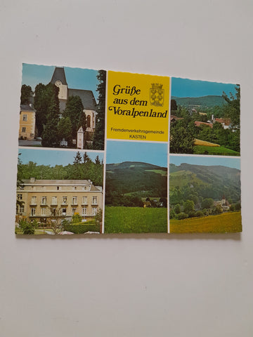 AK Grüße aus dem Voralpenland. Kasten.