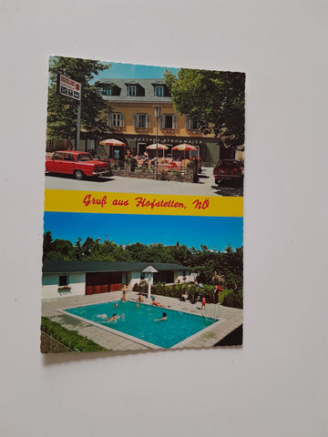 AK Gruß aus Hoffstetten. Gasthof zur Linde Strohmeier.