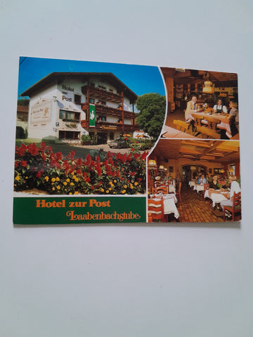 AK Laaben 33. Hotel zur Post Fam. Steinberger. Laabenbachstube.