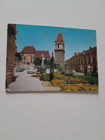 AK Perchtoldsdorf. Pfarrkirche und Türkenturm.