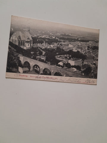 AK Mödling. Panorama vom Frauensteinberg aus.