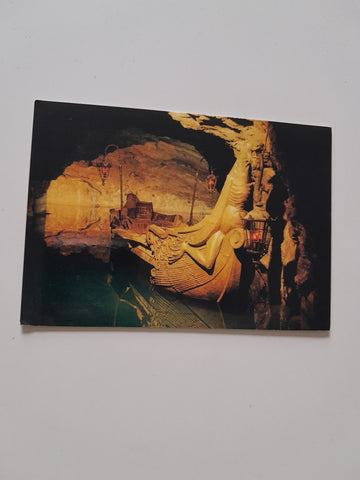 AK Hinterbrühl bei Mödling. Seegrotte. Drachenboot.
