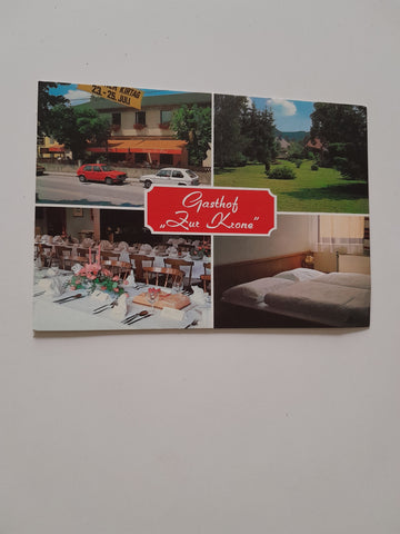 AK Gaaden bei Mödling. Gasthof Zur Krone. Ingeborg und Othmar Heitzer.