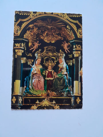 AK Wallfahrtskirche Annaberg. Marienstatue St. Anna Selbdritt.
