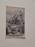 AK Ruine Aggstein (Zeichnerische Konstruktivansicht von Fachlehrer Franz Würml, Melk)