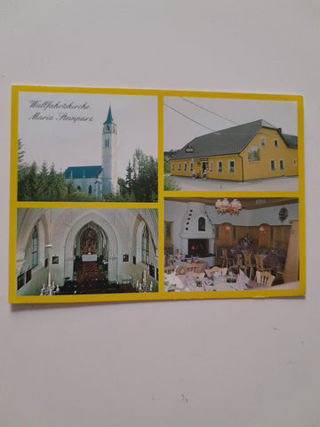 AK Maria Steinparz 10. Gasthaus zur Wallfahrtskirche. Hubert und Andrea Kraus.