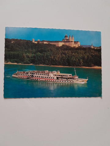 AK Melk mit Motorfahrgastschiff Theodor Körner.