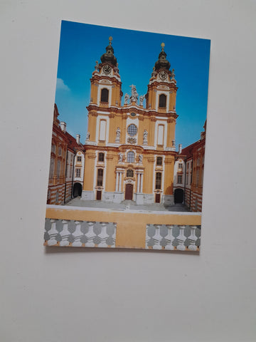 AK Stiftskirche Melk Westfassade.