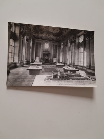 AK Barockausstellung im Stift Melk, Marmorsaal. Porträt Prandtauers und Modelle seiner Werke.