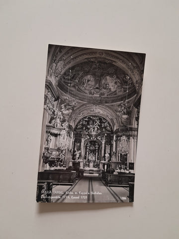 AK Maria Taferl. Kirche mit Kuppel u. Hochaltar, Deckengemälde.
