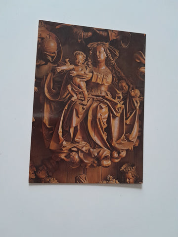 AK Mauer bei Melk. Gotischer Schnitzaltar. Schreinausschnitt.