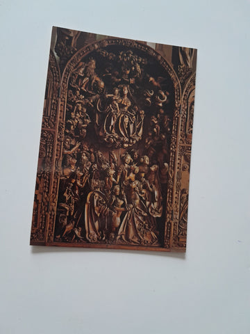 AK Mauer bei Melk. Gotischer Schnitzaltar. Schrein.
