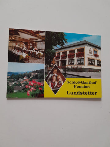 AK Artstetten. Schloß Gasthof und Pension Ernst und Anny Landstetter.