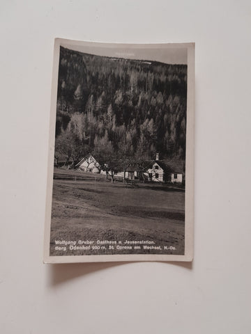 AK St. Corona am Wechsel. Wolfgang Gruber Gasthaus u. Jausenstation Berg Ödenhof. (1935)