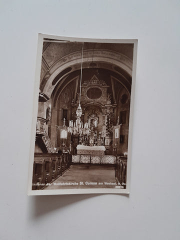 AK St. Corona am Wechsel. Inneres der Wallfahrtskirche. (1930)