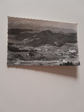 AK Blick von St. Corona am Wechsel auf Kirchberg am Wechsel.