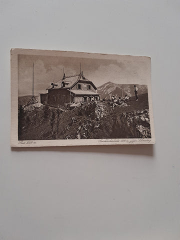 AK Rax. Speckbacherhütte gegen Schneeberg. (1922)
