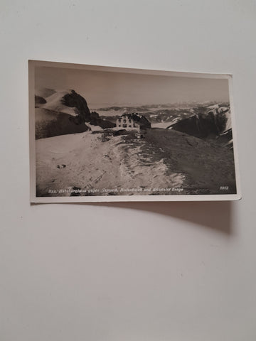 AK Rax Habsburghaus gegen Gamseck, Hochschwab und Ennstaler Berge. (1937)