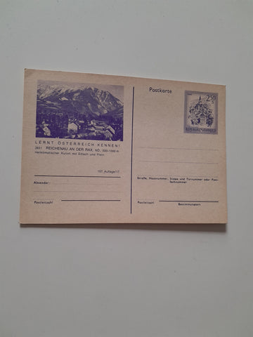 Postkarte Reichenau an der Rax.