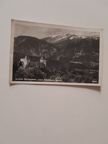 AK Schloss Wartenstein gegen Schneeberg. (1938)