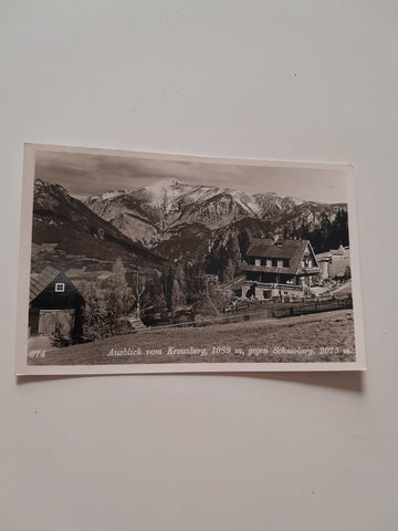 AK Ausblick vom Kreuzberg gegen Schneeberg.