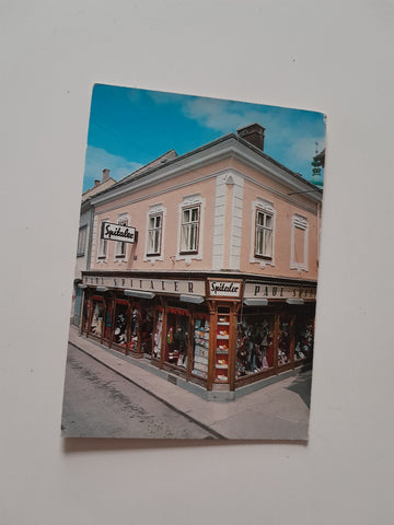 AK Neunkirchen. Herrengasse. Spitaler Textilfachgeschäft. Paul Spitz.