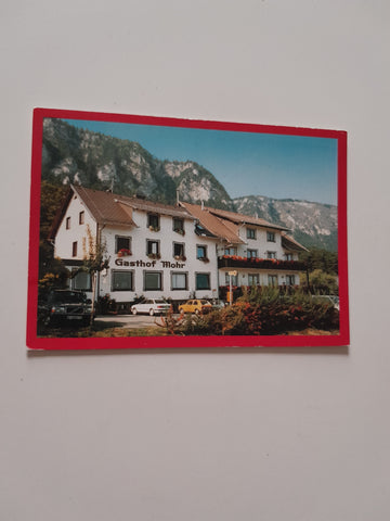 AK Zweiersdorf an der Hohen Wand. Spanferkelwirt Gasthof Mohr. Neue Welt Straße 101.