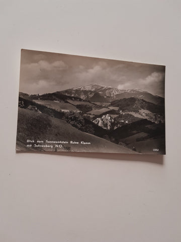 AK Blick vom Sonnwendstein. Ruine Klamm mit Semmering.