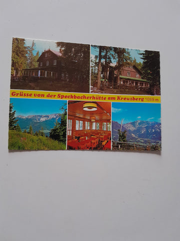 AK Grüsse von der Speckbacherhütte am Kreuzberg. Pächter: J. u. L. Höfinger.