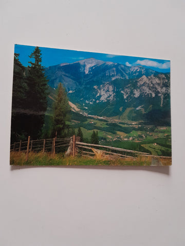 AK Blick vom Kreuzberg auf Edlach, Hirschwang und Schneeberg.