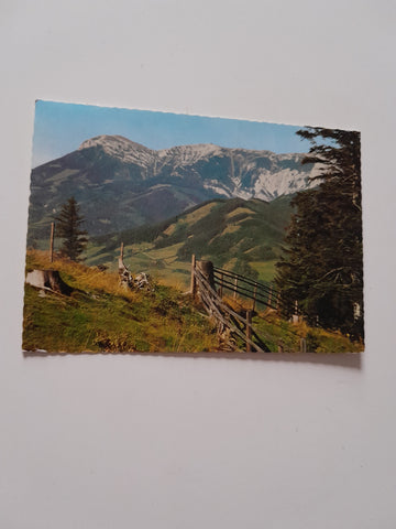 AK Blick vom Kreuzberg (Speckbacherhütte) auf die Rax.