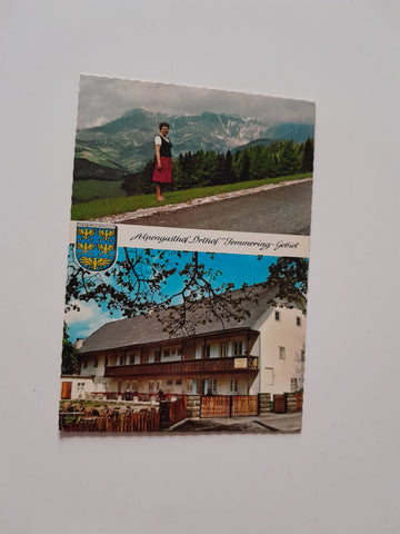 AK Breitenstein am Semmering. Alpengasthof Orthof. Besitzer: Josef und Lilly Fuchs.
