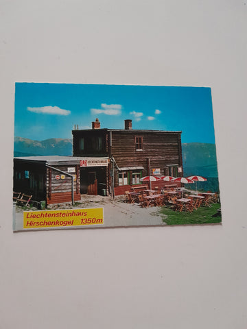 AK Liechtensteinhaus am Hirschenkogel. Pächter: P. u. B. Hafner. Semmering.
