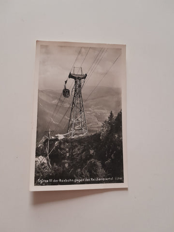 AK Stütze III der Raxbahn gegen das Reichenauertal.