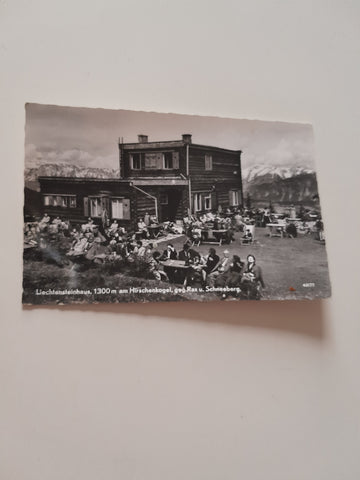 AK Liechtensteinhaus am Hirschenkogel geg. Rax u. Schneeberg. (1965)