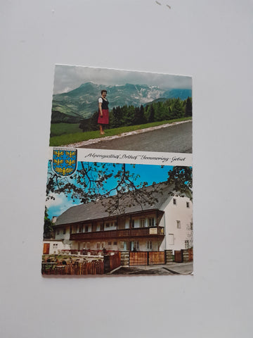 AK Breitenstein am Semmering. Alpengasthof Orthof. Besitzer: Josef und Lilly Fuchs.