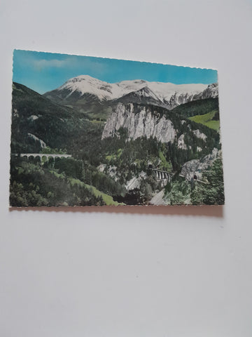 AK Semmering. Kalte Rinne mit Polleroswand gegen Rax.