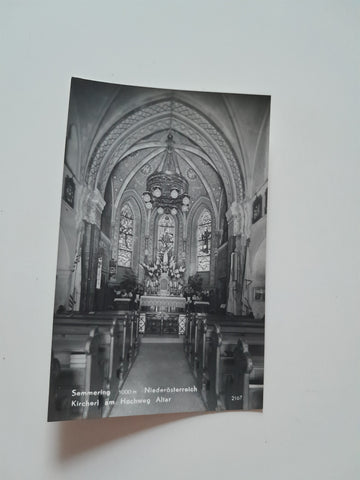 AK Semmering. Kircherl am Hochweg Altar.